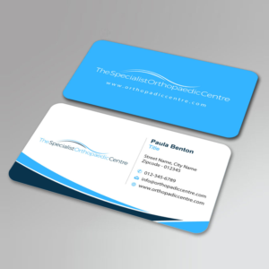 Card design for orthopaedic surgeons working as The Specialist Orthopaedic Centre | Business Card Design by Infinitive Technology