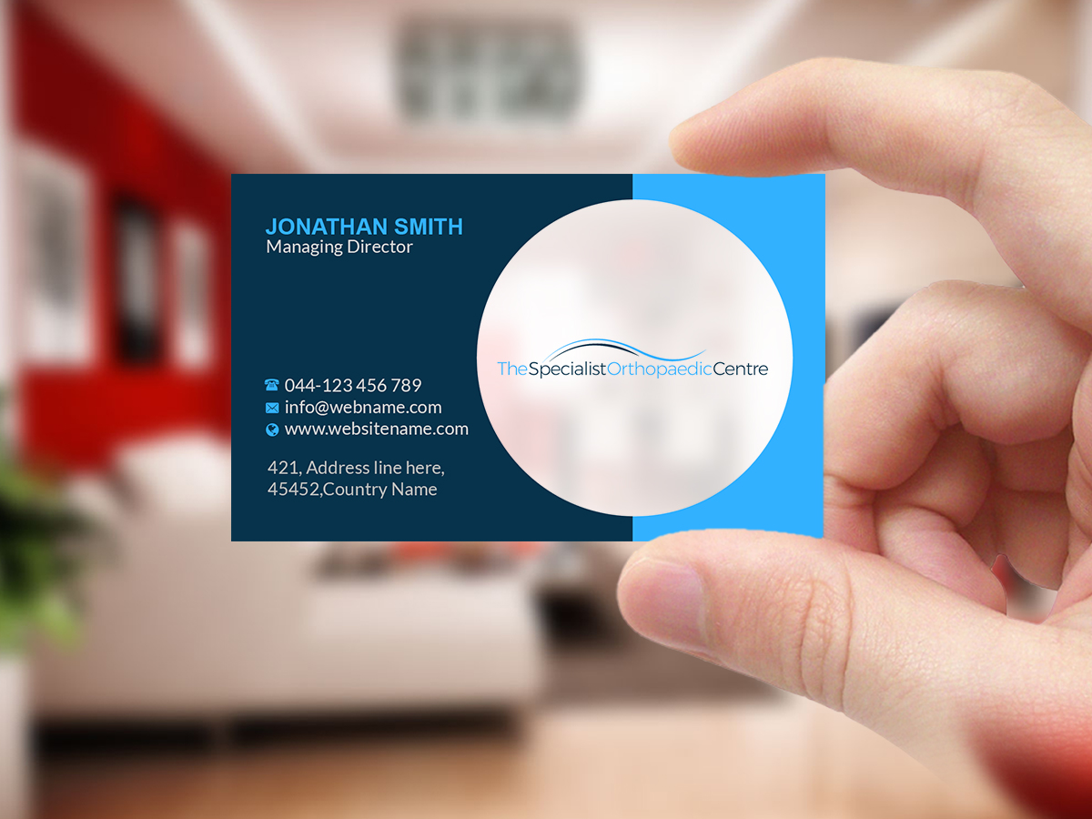 Business Card Design by Creations Box 2015 for The Specialist Orthopaedic Centre | Design #23039532