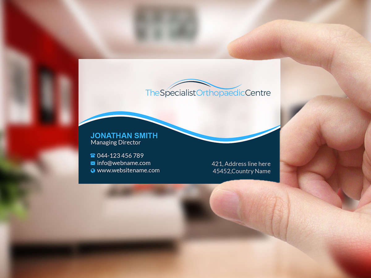 Business Card Design by Creations Box 2015 for The Specialist Orthopaedic Centre | Design #23039533