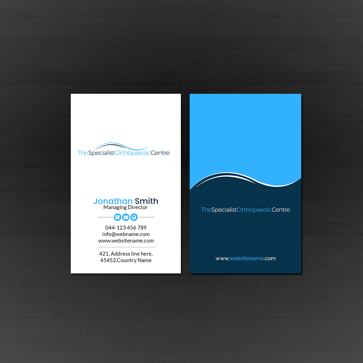 Business Card Design by Creations Box 2015 for The Specialist Orthopaedic Centre | Design #23039537
