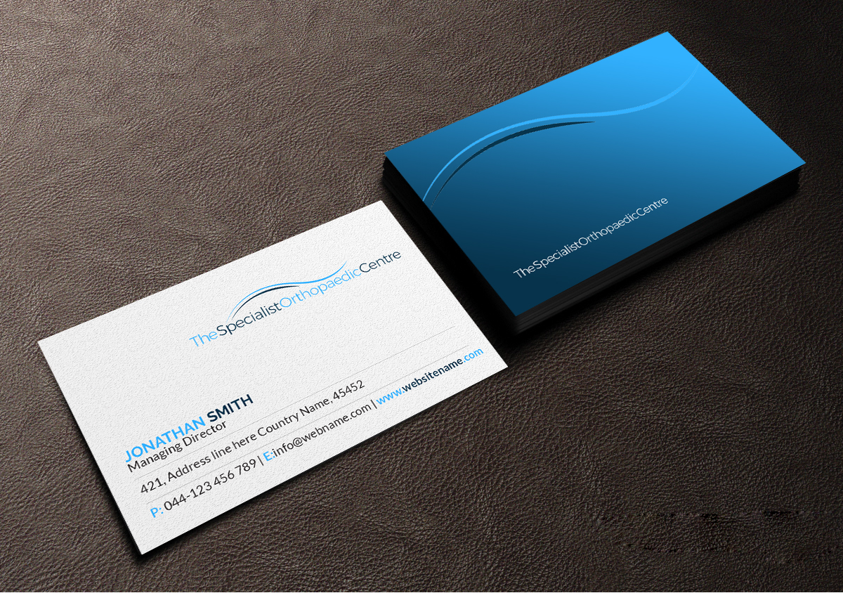 Business Card Design by Creations Box 2015 for The Specialist Orthopaedic Centre | Design #23039538
