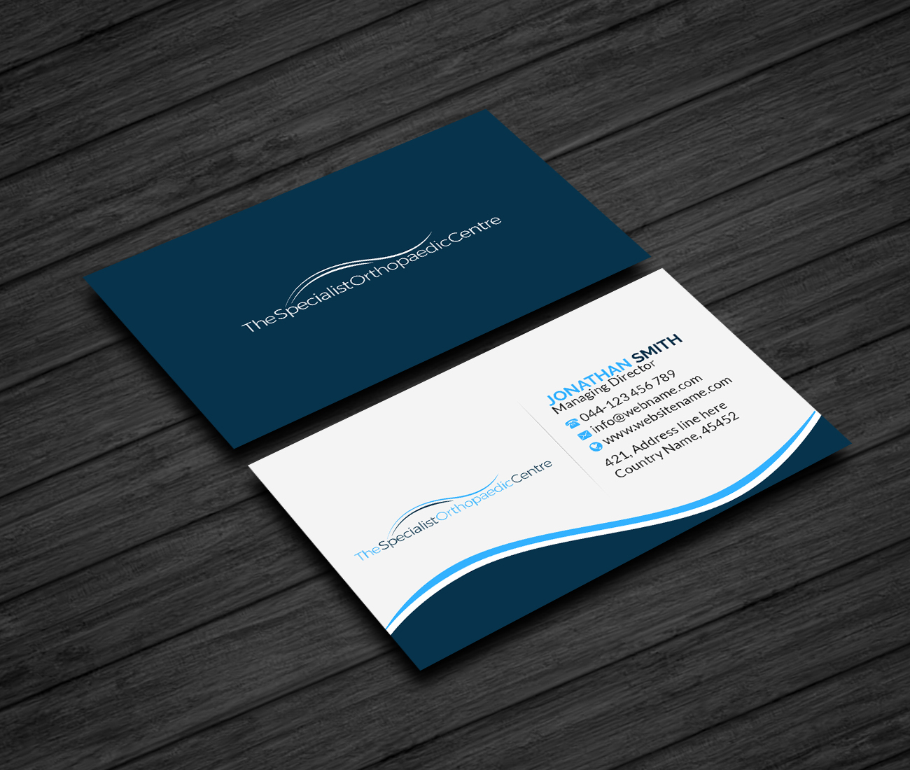 Business Card Design by Creations Box 2015 for The Specialist Orthopaedic Centre | Design #23039547