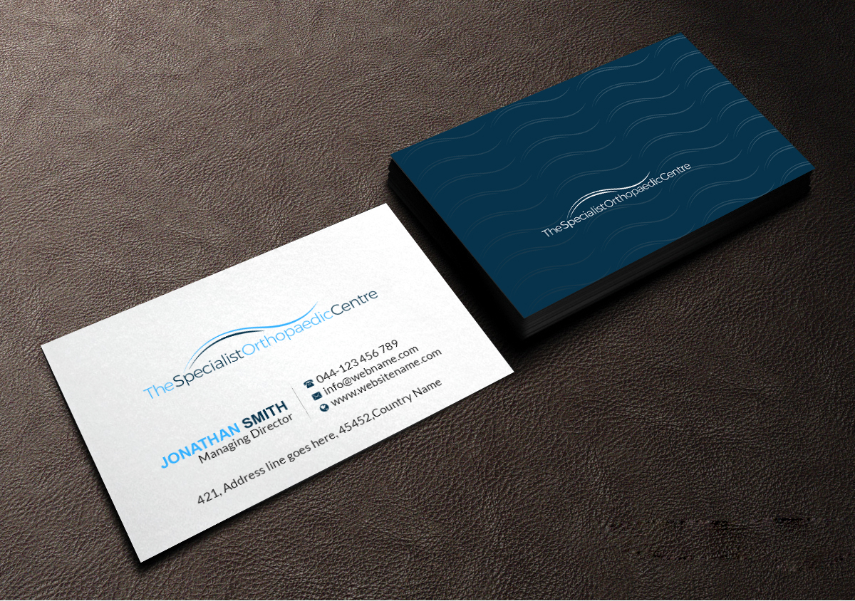 Business Card Design by Creations Box 2015 for The Specialist Orthopaedic Centre | Design #23039549