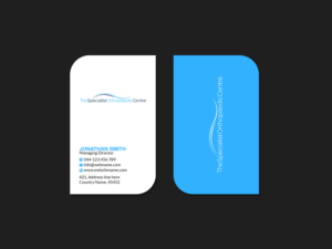 Business Card Design by Creations Box 2015 for The Specialist Orthopaedic Centre | Design: #23039555