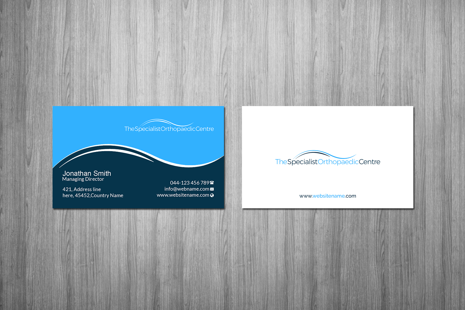 Business Card Design by Creations Box 2015 for The Specialist Orthopaedic Centre | Design #23039566