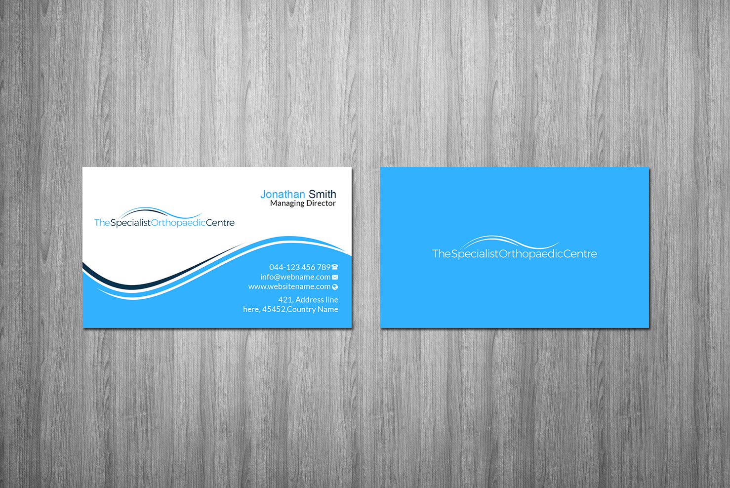 Business Card Design by Creations Box 2015 for The Specialist Orthopaedic Centre | Design #23039568
