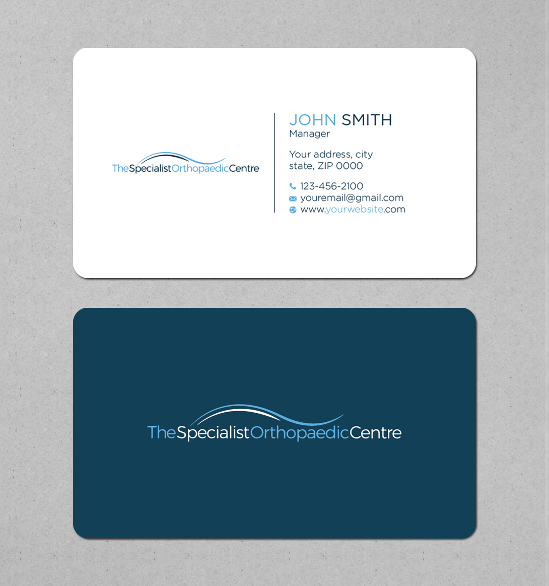 Business Card Design by LAXMI DESIGNHUB for The Specialist Orthopaedic Centre | Design #23031618