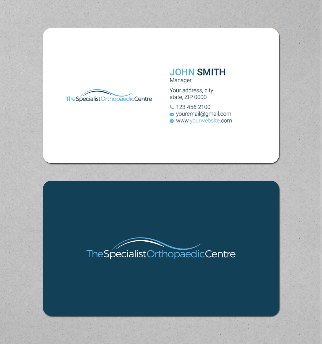Business Card Design by LAXMI DESIGNHUB for The Specialist Orthopaedic Centre | Design #23031681