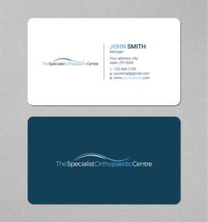 Business Card Design by LAXMI DESIGNHUB for The Specialist Orthopaedic Centre | Design: #23031681