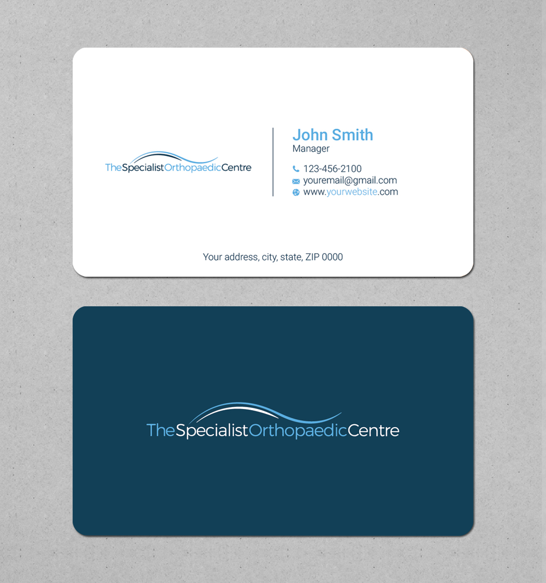 Design de Carte de Visite par LAXMI DESIGNHUB pour The Specialist Orthopaedic Centre | Design #23031713