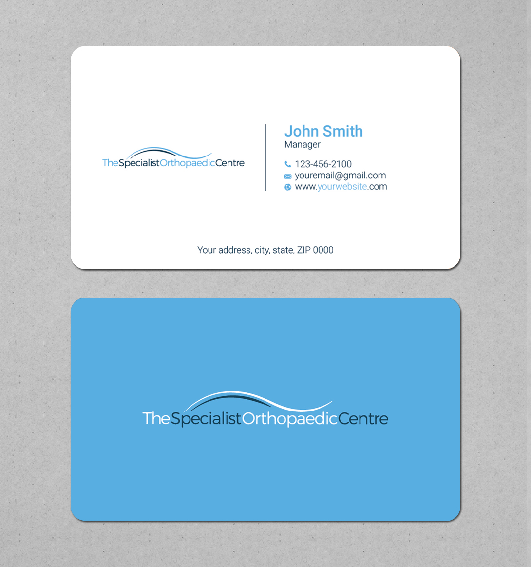 Business Card Design by LAXMI DESIGNHUB for The Specialist Orthopaedic Centre | Design #23031714