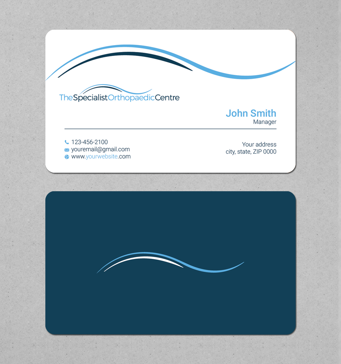 Business Card Design by LAXMI DESIGNHUB for The Specialist Orthopaedic Centre | Design #23031951