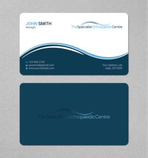 Business Card Design by LAXMI DESIGNHUB for The Specialist Orthopaedic Centre | Design: #23031977