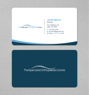 Business Card Design by LAXMI DESIGNHUB for The Specialist Orthopaedic Centre | Design: #23032040