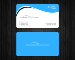 Business Card Design by Brand aid for The Specialist Orthopaedic Centre | Design: #23034563