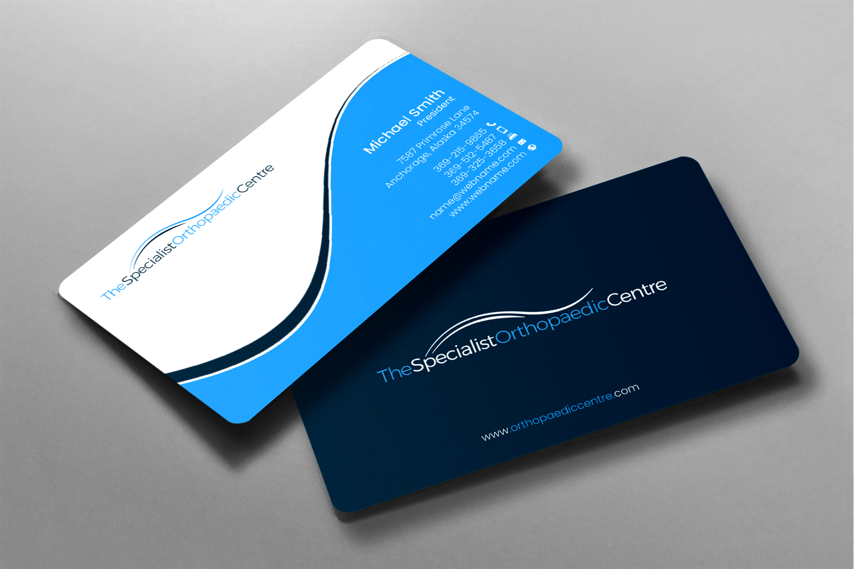 Business Card Design by chandrayaan.creative for The Specialist Orthopaedic Centre | Design #23032674