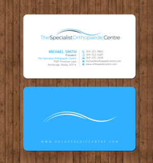 Business Card Design by chandrayaan.creative for The Specialist Orthopaedic Centre | Design: #23036133
