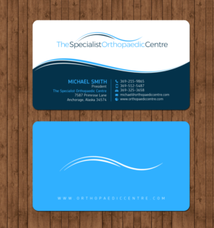 Business Card Design by chandrayaan.creative for The Specialist Orthopaedic Centre | Design: #23036134