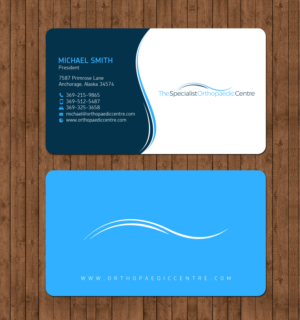 Business Card Design by chandrayaan.creative for The Specialist Orthopaedic Centre | Design: #23036137