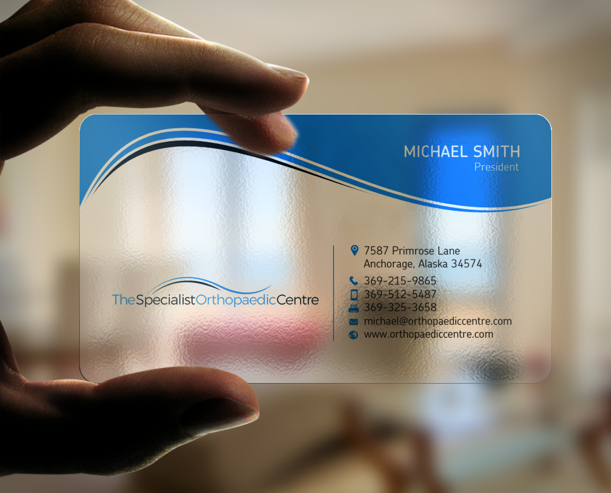 Business Card Design by chandrayaan.creative for The Specialist Orthopaedic Centre | Design #23036141