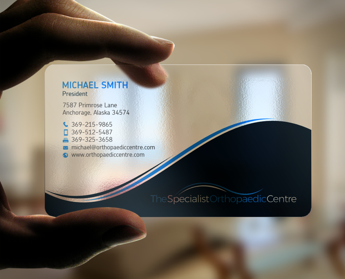 Business Card Design by chandrayaan.creative for The Specialist Orthopaedic Centre | Design #23036143