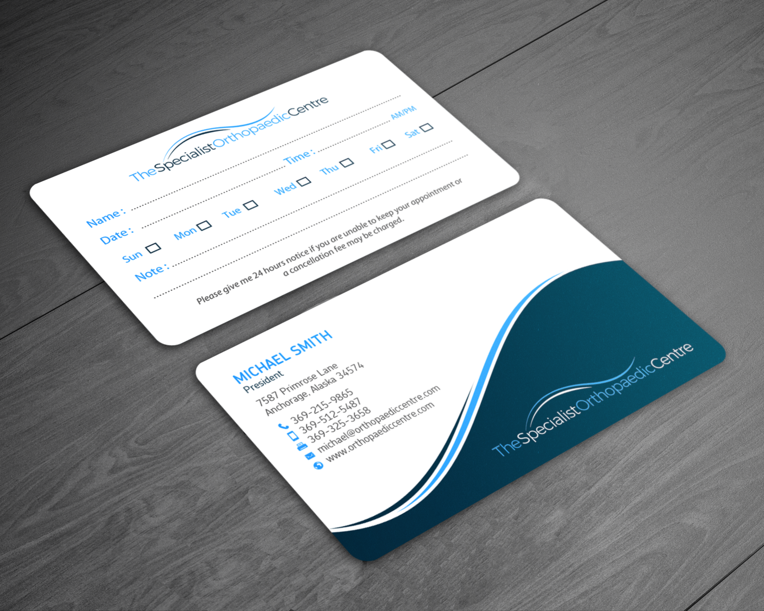 Business Card Design by chandrayaan.creative for The Specialist Orthopaedic Centre | Design #23049039