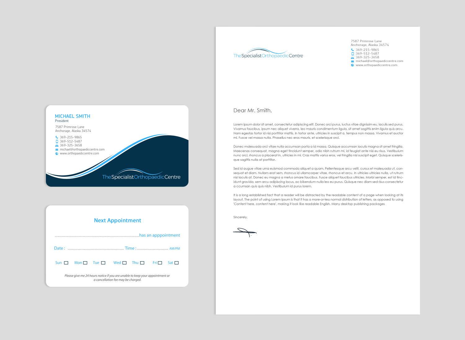 Business Card Design by chandrayaan.creative for The Specialist Orthopaedic Centre | Design #23050152