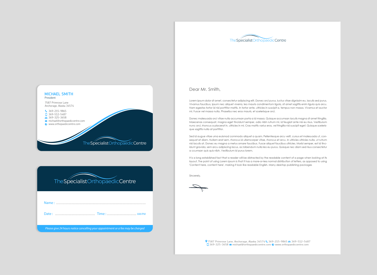 Business Card Design by chandrayaan.creative for The Specialist Orthopaedic Centre | Design #23050155