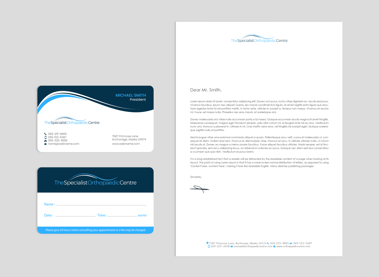 Business Card Design by chandrayaan.creative for The Specialist Orthopaedic Centre | Design #23050158
