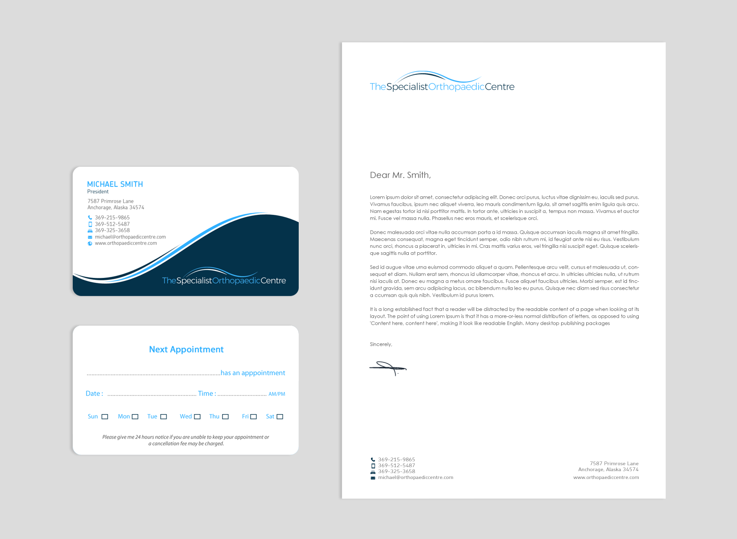 Business Card Design by chandrayaan.creative for The Specialist Orthopaedic Centre | Design #23050161