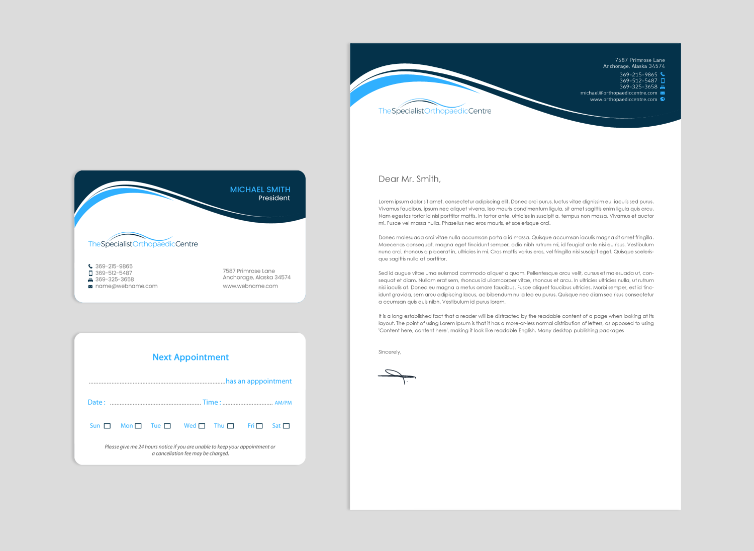 Business Card Design by chandrayaan.creative for The Specialist Orthopaedic Centre | Design #23050162