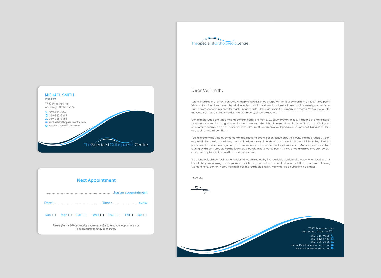 Business Card Design by chandrayaan.creative for The Specialist Orthopaedic Centre | Design #23050164