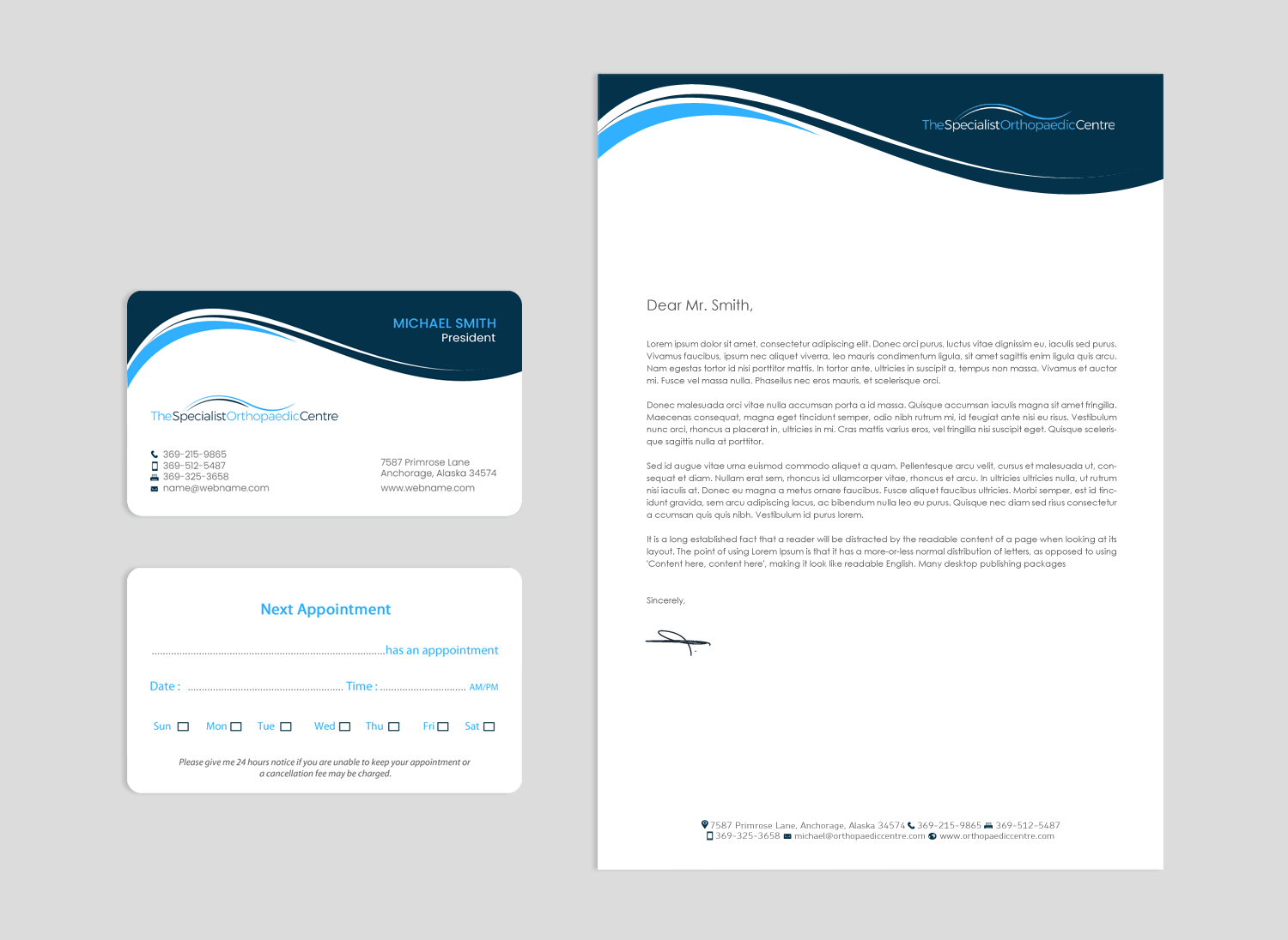 Business Card Design by chandrayaan.creative for The Specialist Orthopaedic Centre | Design #23050173