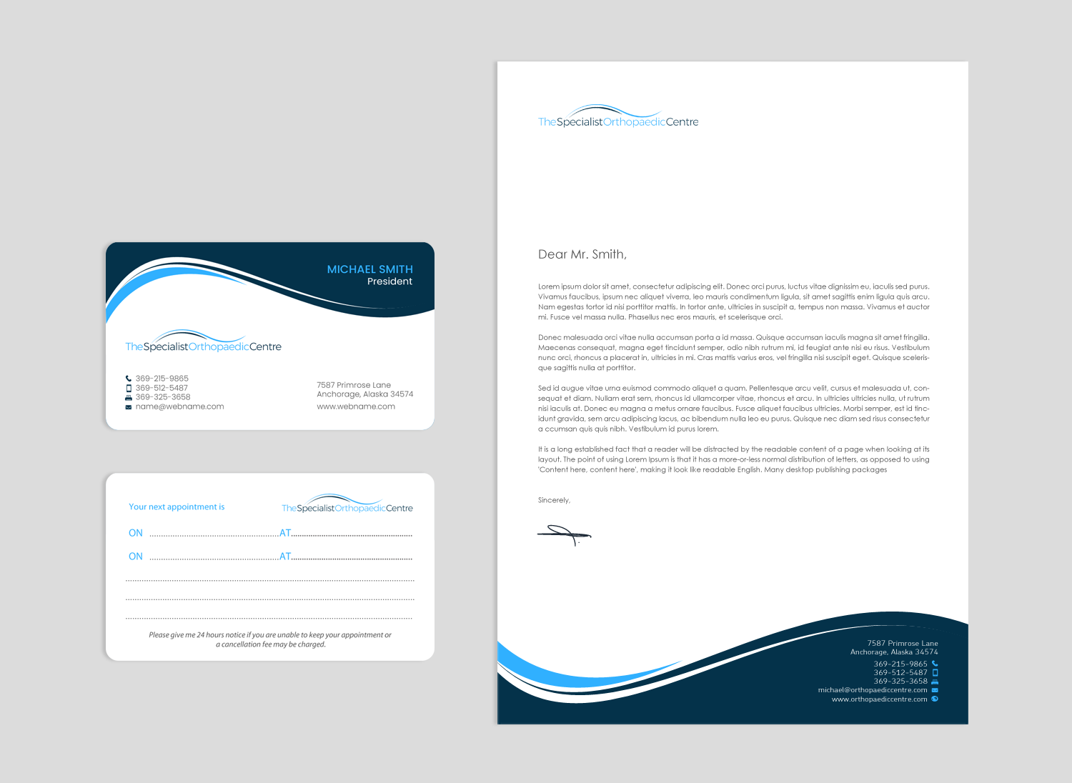 Business Card Design by chandrayaan.creative for The Specialist Orthopaedic Centre | Design #23058115