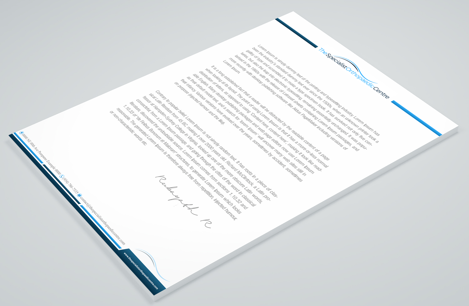 Business Card Design by Petter Goms for The Specialist Orthopaedic Centre | Design #23025283