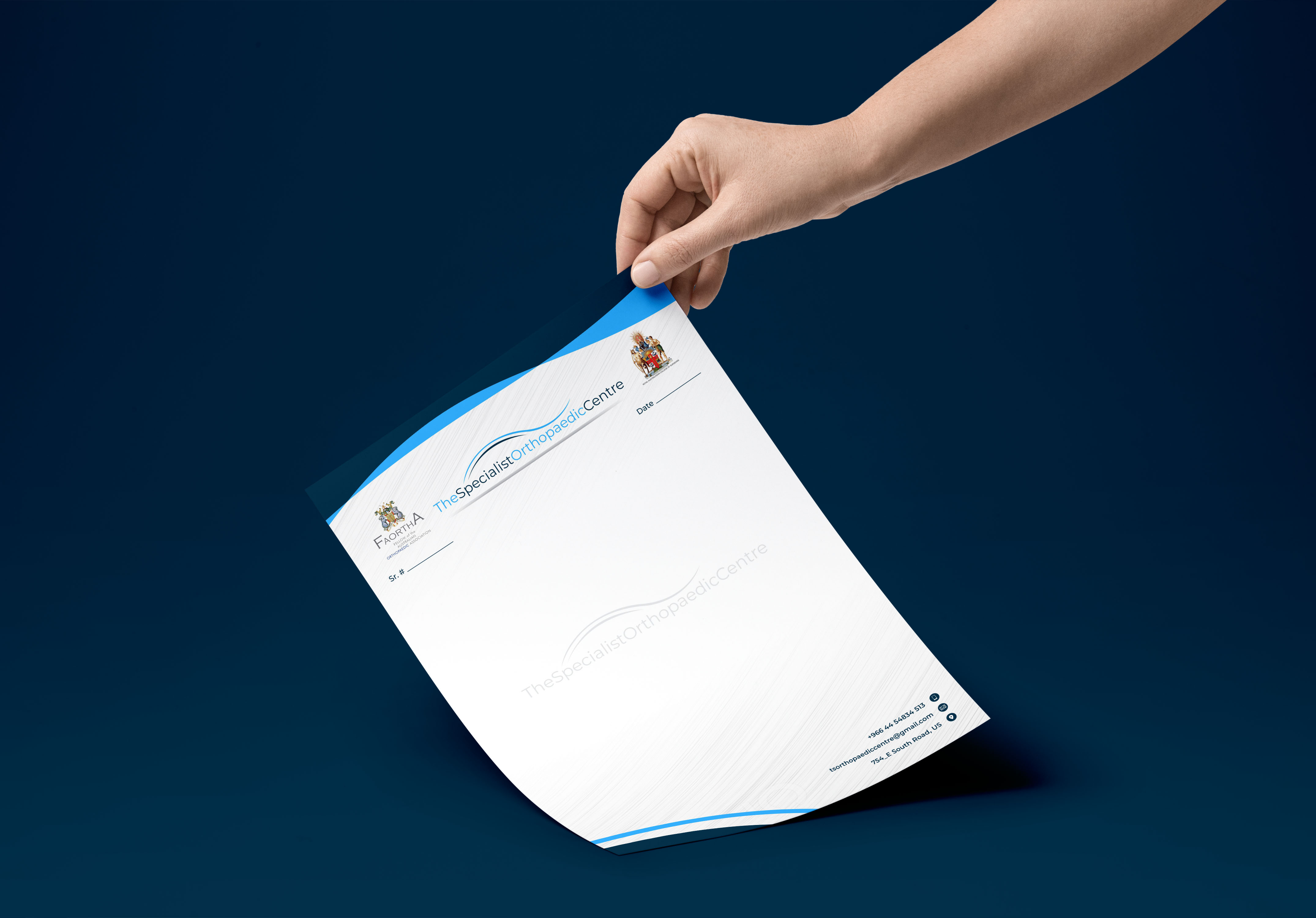 Business Card Design by Ahmed Graphics for The Specialist Orthopaedic Centre | Design #23056398