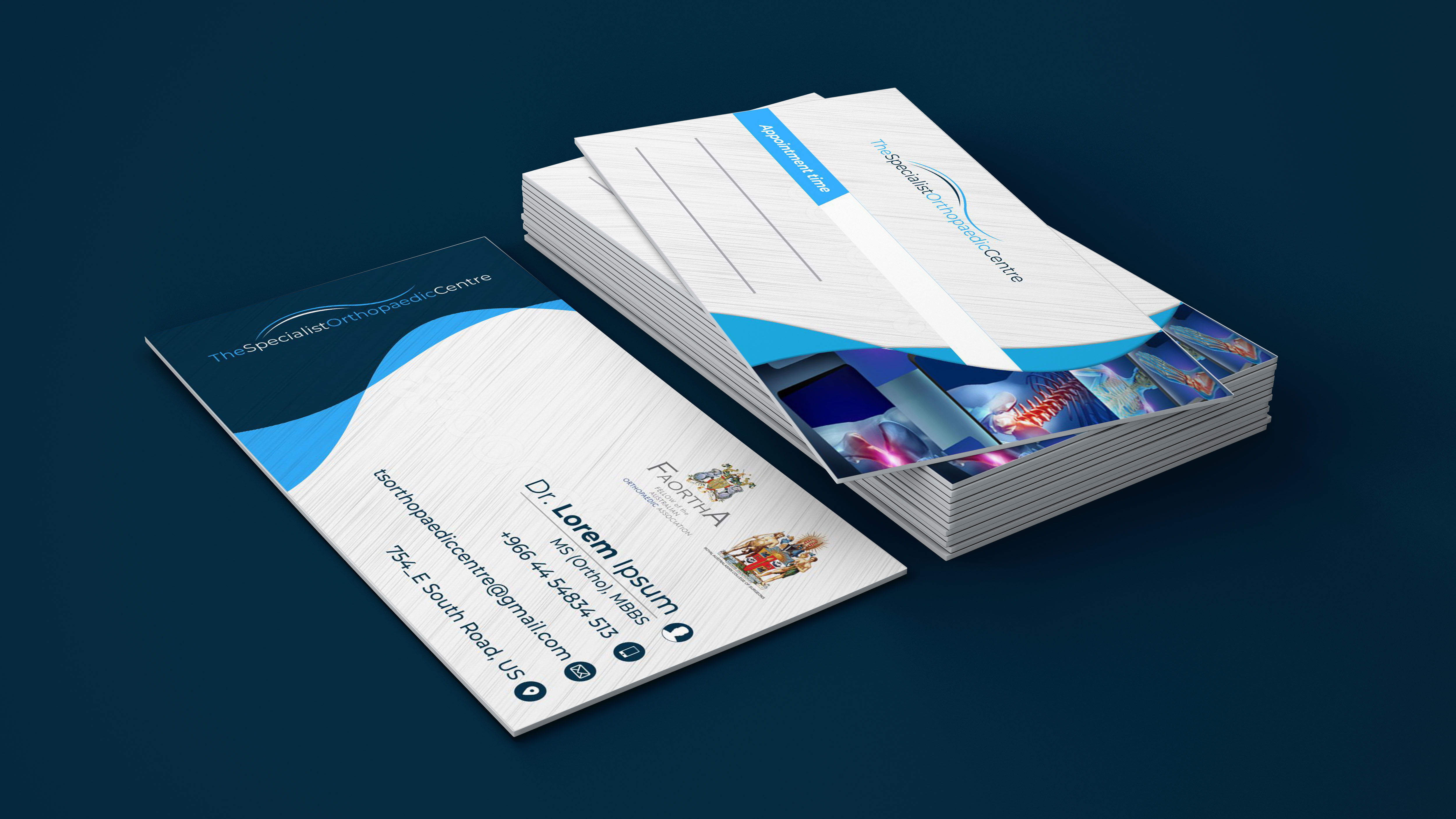 Design de Carte de Visite par Ahmed Graphics pour The Specialist Orthopaedic Centre | Design #23056399