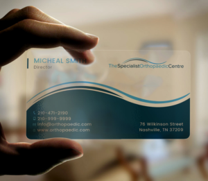Design de Carte de Visite par Tripti Ranjan Gain pour The Specialist Orthopaedic Centre | Design : #23025200