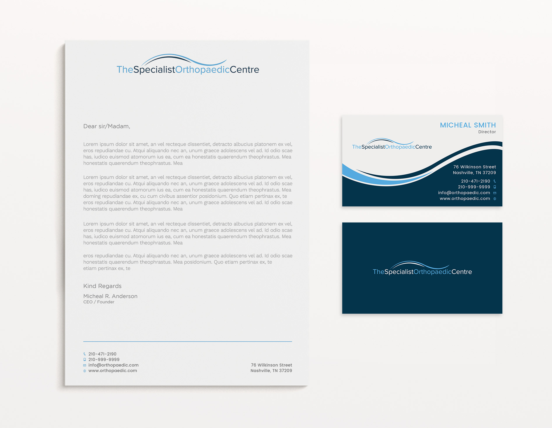 Design de Carte de Visite par Tripti Ranjan Gain pour The Specialist Orthopaedic Centre | Design #23039487