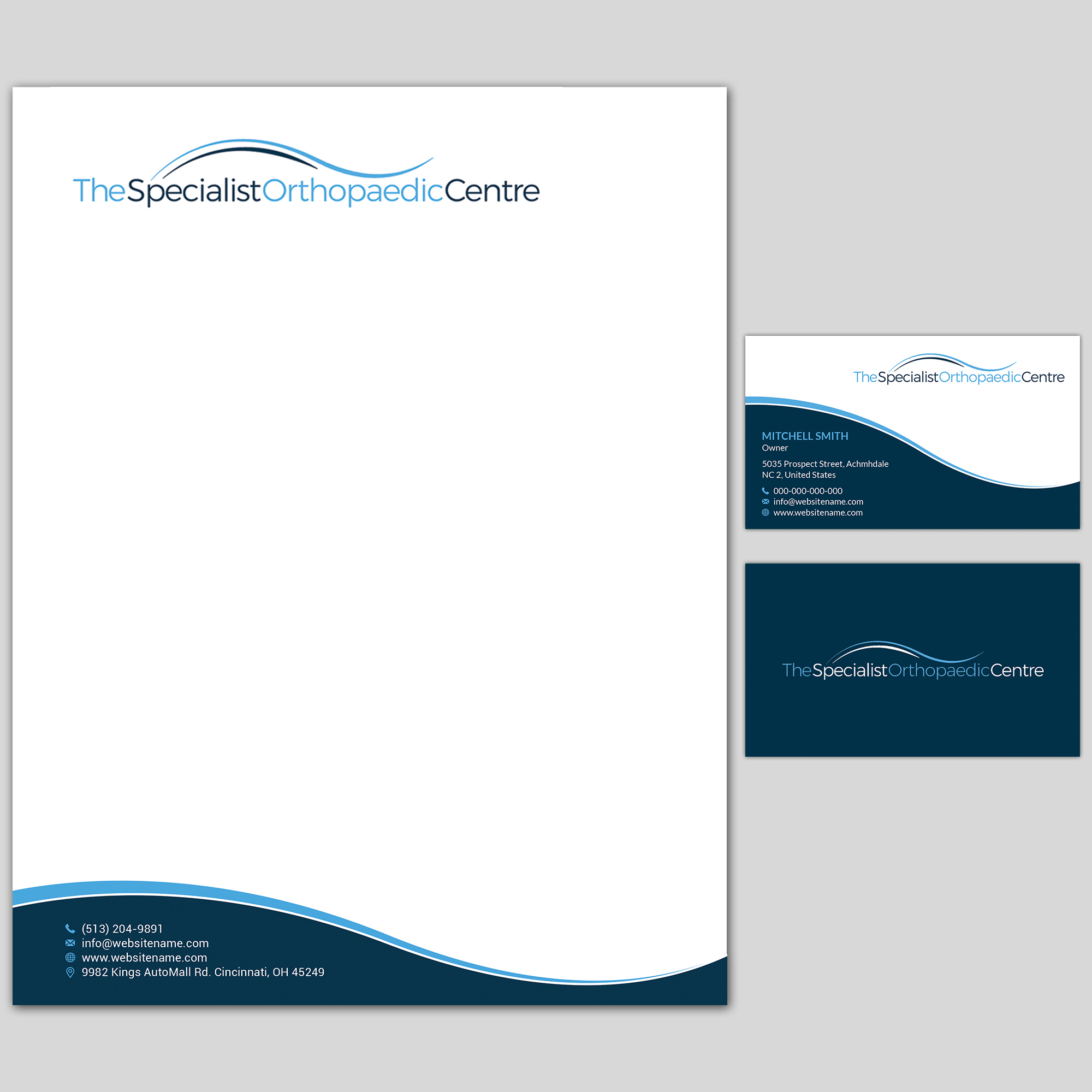 Business Card Design by T.R for The Specialist Orthopaedic Centre | Design #23050521