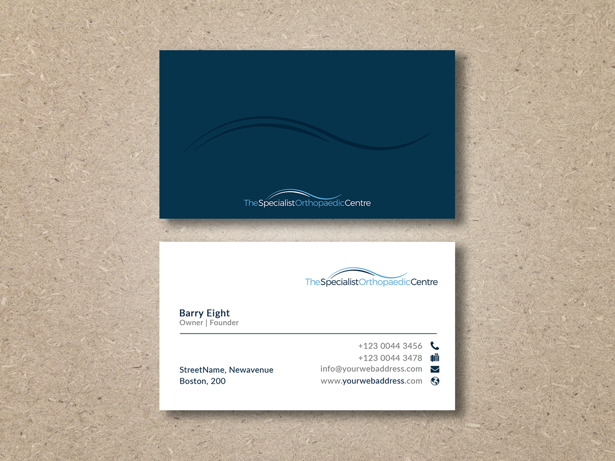 Business Card Design by Moumita_ for The Specialist Orthopaedic Centre | Design #23048895