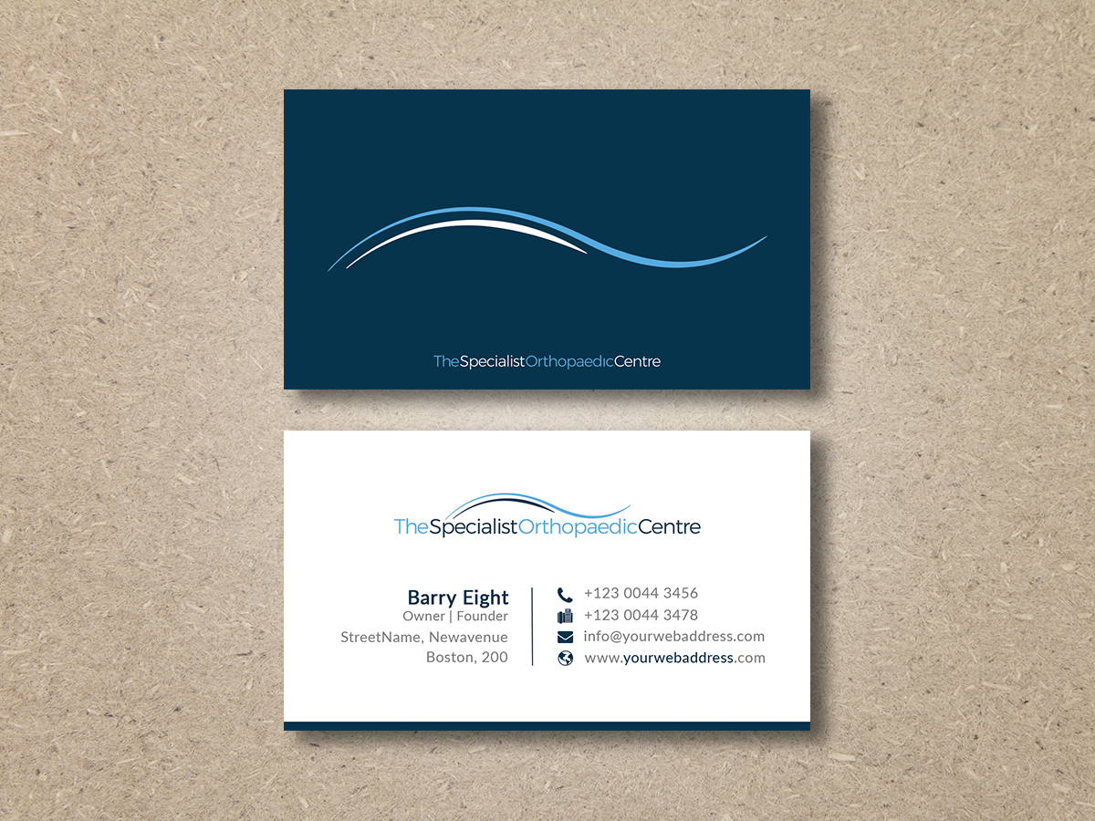 Business Card Design by Moumita_ for The Specialist Orthopaedic Centre | Design #23048896