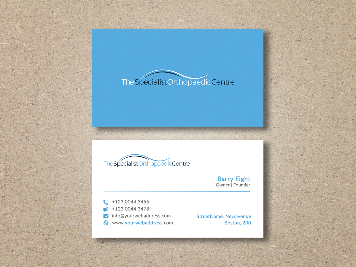 Business Card Design by Moumita_ for The Specialist Orthopaedic Centre | Design #23048897