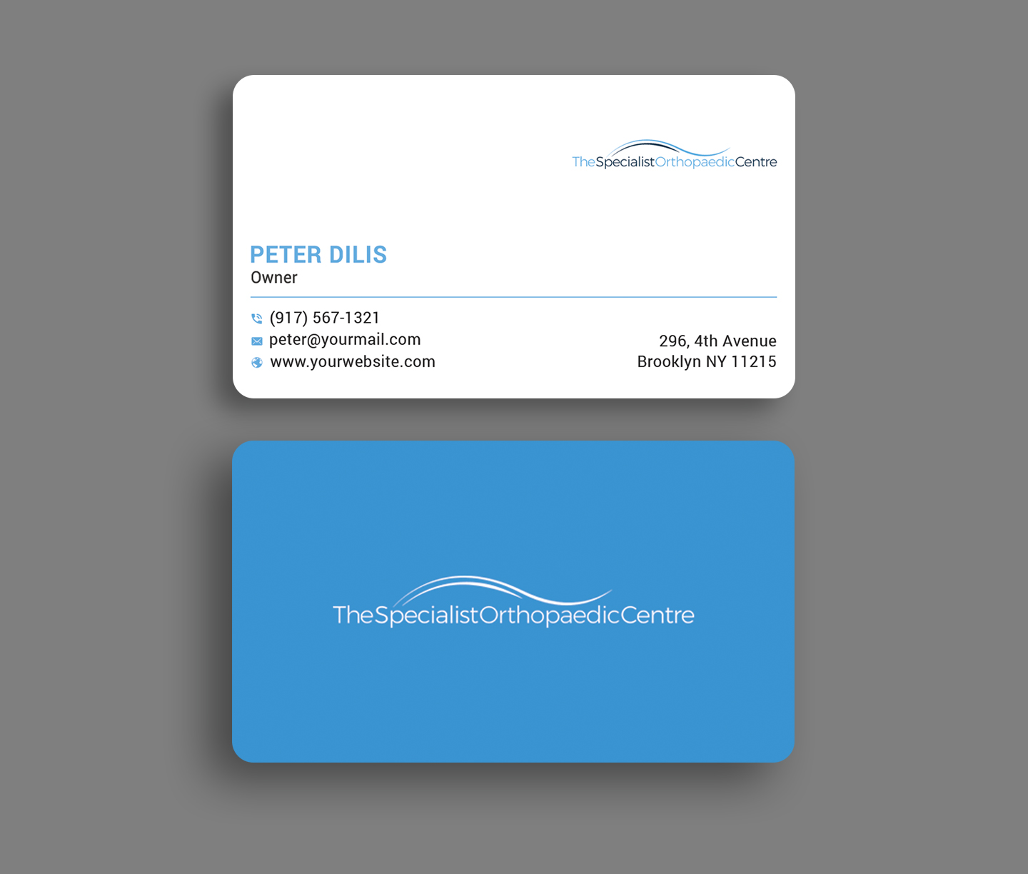 Business Card Design by Krishno for The Specialist Orthopaedic Centre | Design #23027953