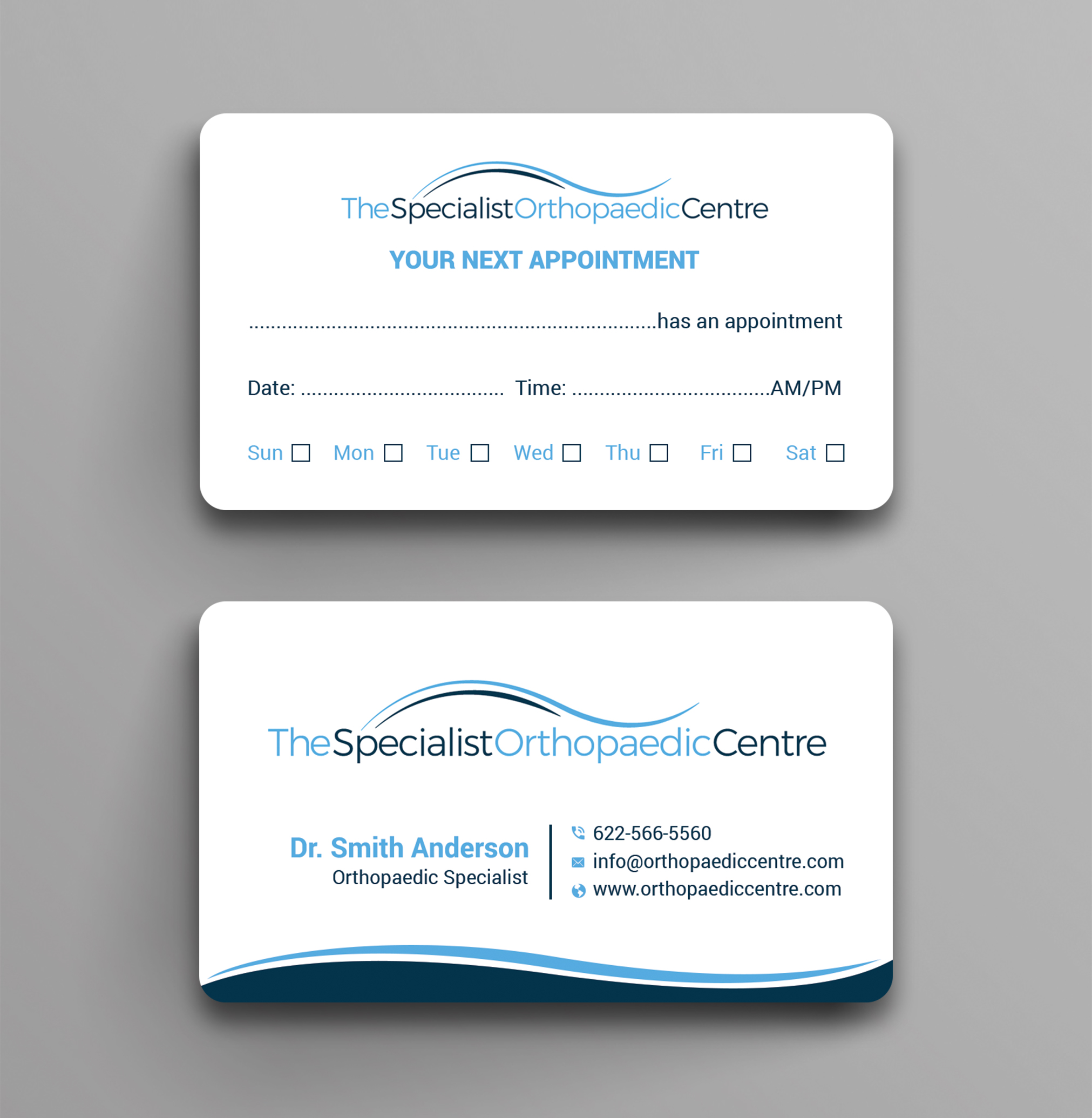 Business Card Design by dipangkarroy1996 for The Specialist Orthopaedic Centre | Design #23029199