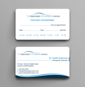 Design de Carte de Visite par dipangkarroy1996 pour The Specialist Orthopaedic Centre | Design : #23029214