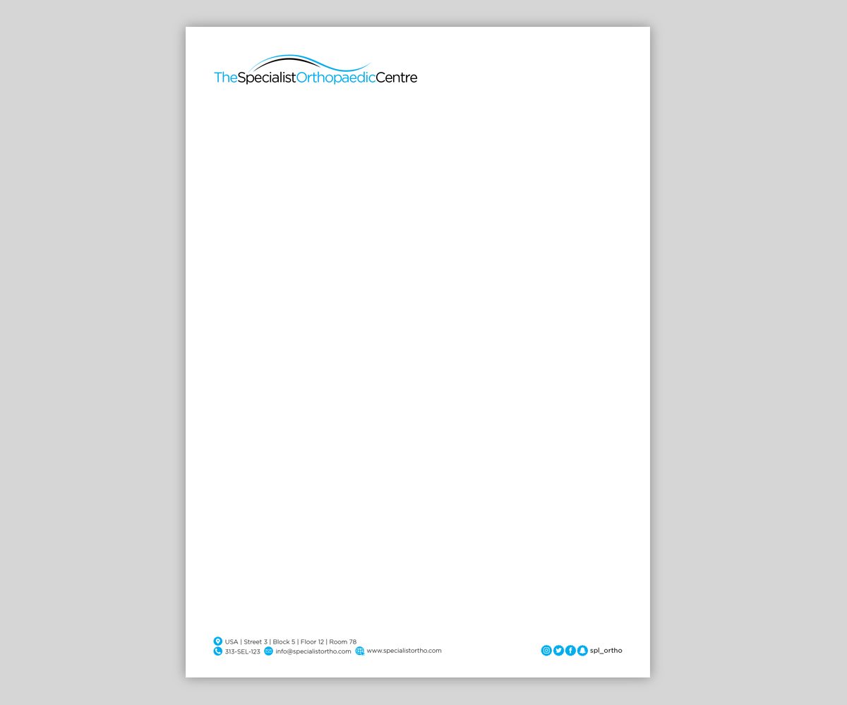 Business Card Design by Davis 5 for The Specialist Orthopaedic Centre | Design #23054792