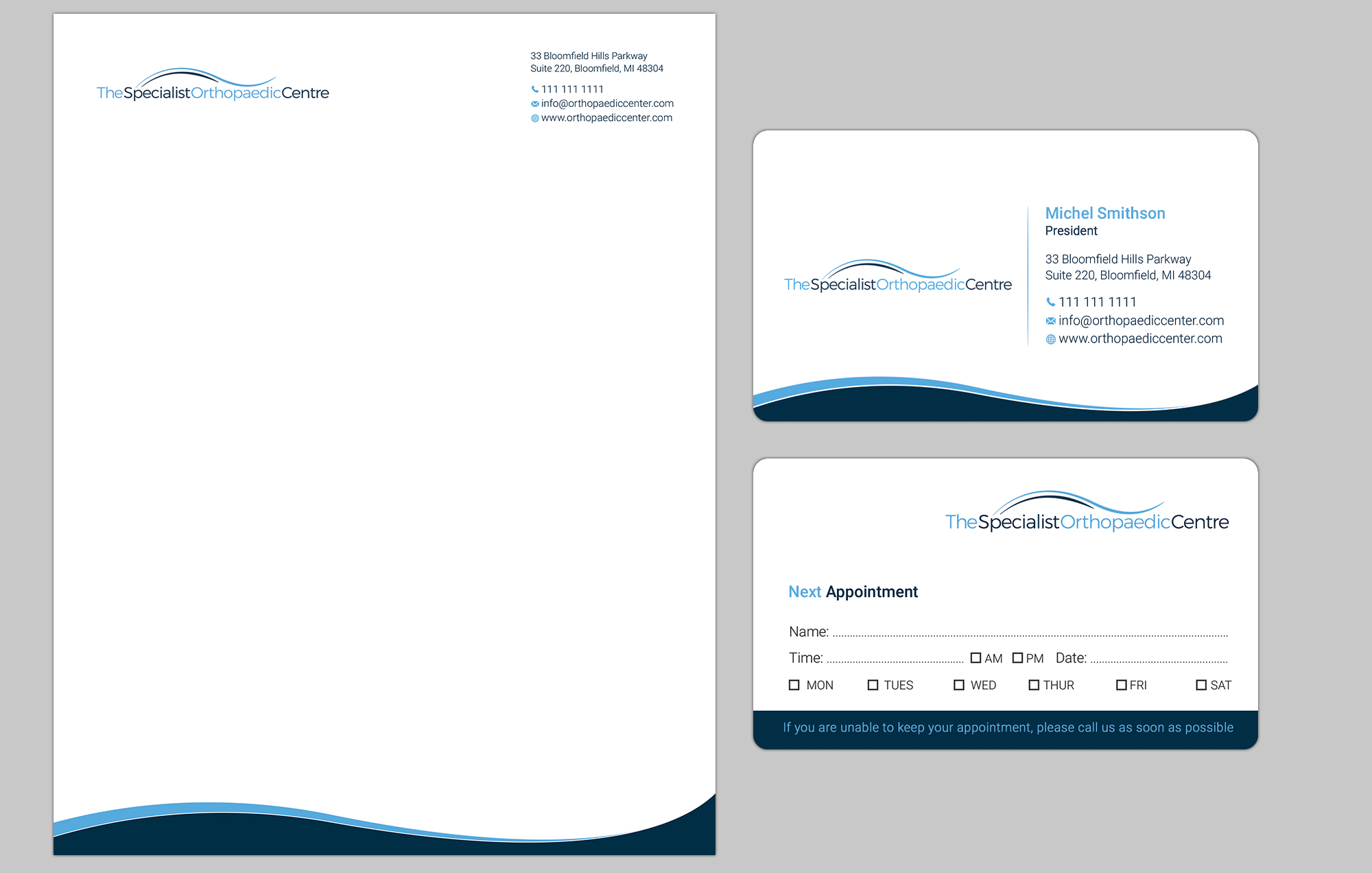 Business Card Design by Bonna 3 for The Specialist Orthopaedic Centre | Design #23025291