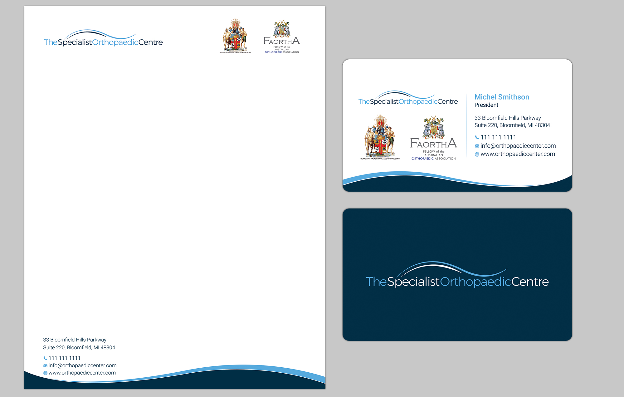 Business Card Design by Bonna 3 for The Specialist Orthopaedic Centre | Design #23058982