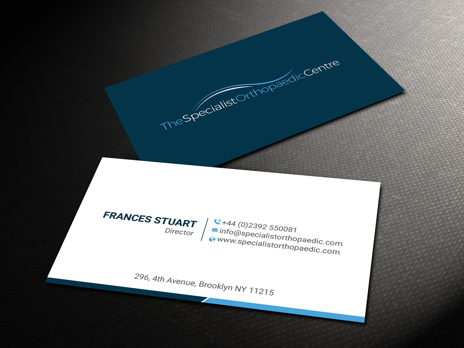 Business Card Design by DesignShout for The Specialist Orthopaedic Centre | Design #23023685